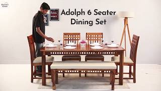 Sprinkle new flavours when you dine with the eclectic Adolph Dining Set. Adolph boasts the strength of Sheesham or Indian 