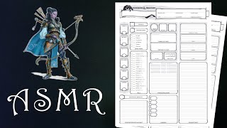 D&D ASMR | Creating a complete level 1 Half-Elf Ranger (soft whispers) screenshot 4