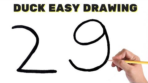 How to draw Duck from Number 29 | How to turn Number 29 into A cute Duck | Easy Drawing Step by Step