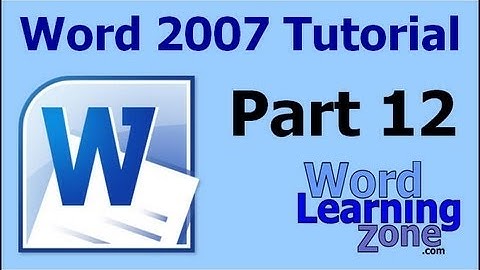 Microsoft Word 2007 Tutorial - part 12 of 13 - Printing, Emailing