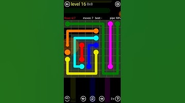 Flow Free Regular pack 8×8 level 16