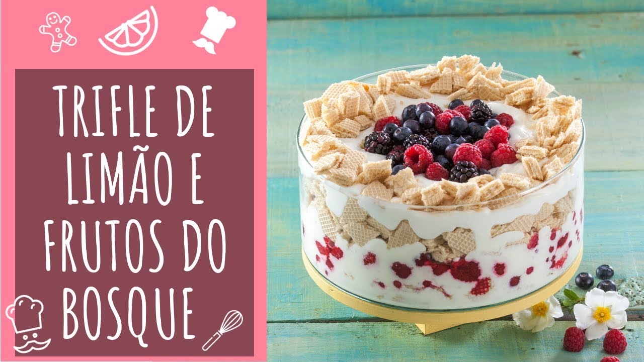 Trifle de Limão com Frutos do Bosque