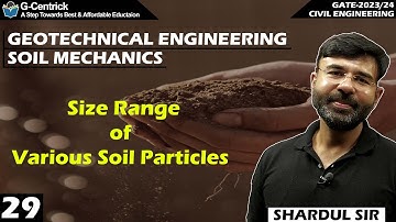 Lec 29 Size Range of Various Soil Particles || Soil Mechanics || Geotech Engineering || CIVIL | GATE
