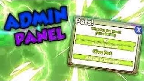 Pet Simulator z link admin panel