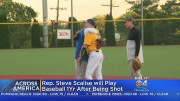 Scalise Returns To Ball Field One Year After Being Shot