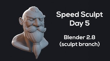 Sculpting timelapse | Day 5 | Dwarf | Blender 2.8 (Sculpt branch)