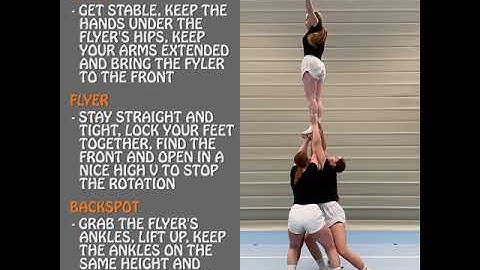 Full up instructional video - cheerleading group stunts