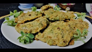 عجة بالزعتر والبصل الاخضر صحية ومفيدة????_Green thyme omelette