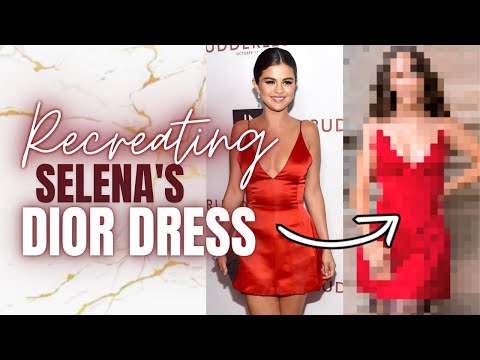 RECREATING SELENA GOMEZ' RED DIOR DRESS - THISISKACHI DIY