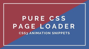 Simple Page loading animation effect with css | CSS3 Animation Snippets
