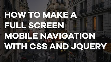 How To Code A Full Width Mobile Navigation With CSS & Jquery | Code Examples