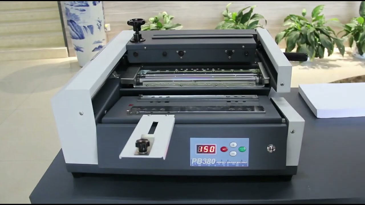 UPB380 Electric Desktop Glue Binding Machine YouTube