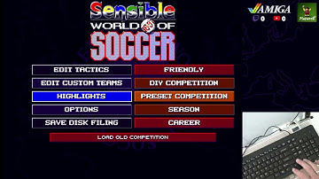 #Amiga SWOS with a real USB keyboard as joystick... H2A adapter