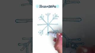 Snowflake easy drawing Christmas is coming let it snow