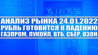 Анализ рынка 24.01 / Рубль готовится к падению (держите инвест. позы) / Газпром, Лукойл, ВТБ, Сбер.