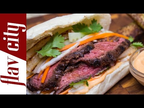 Skirt Steak Sandwich & Tomato Gazpacho Recipe