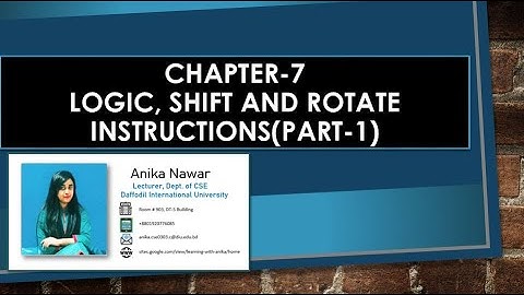 Microprocessor and Assembly Language in Bangla - Logic Instructions