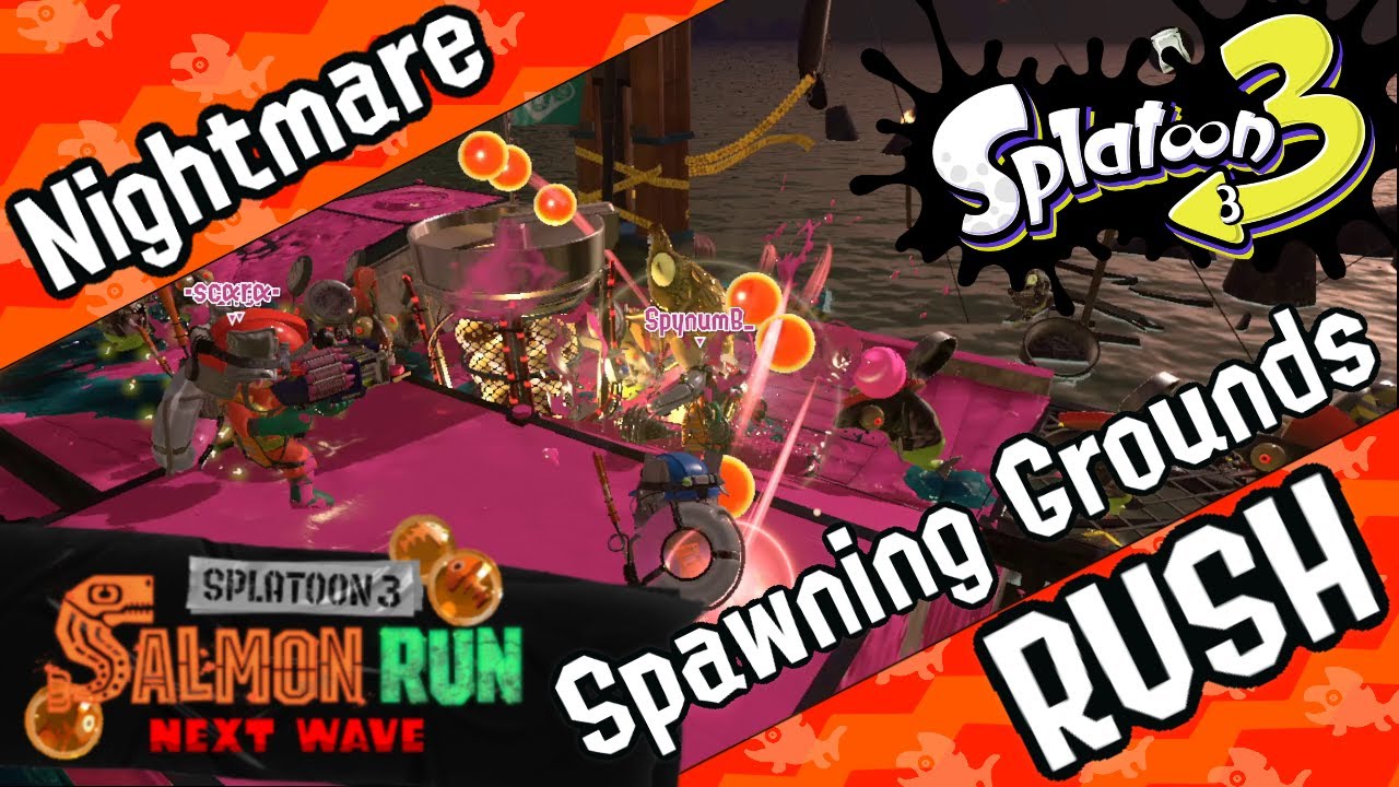 GLOWFLIES on Spawning Grounds Salmon Run Splatoon 3 YouTube