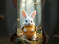 The rabbit is surrounded by bees. #animation #cute #cartoon #pets #bunny #bee