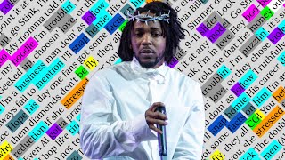 Kendrick Lamar, AMERICA HAS A PROBLEM | Rhyme Scheme Highlighted
