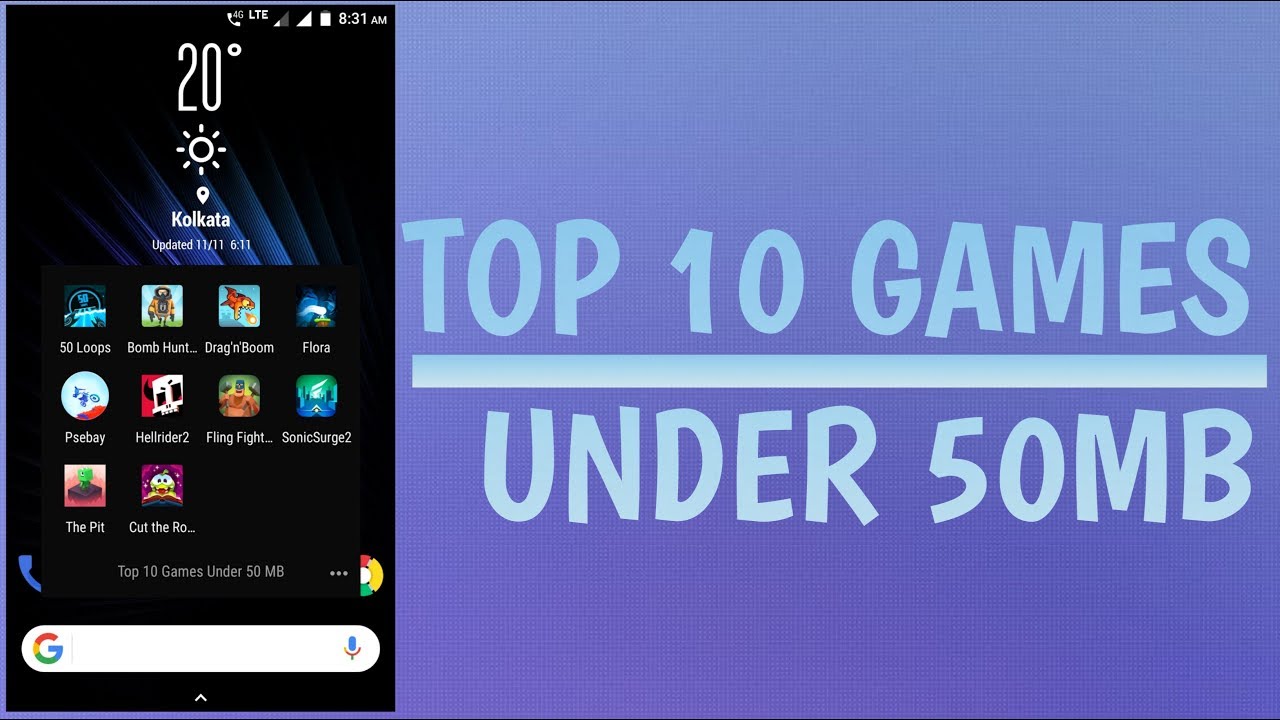 TOP 10 GAMES UNDER 50MB YouTube