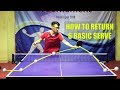 How to return 6 basic serve  table tennis 