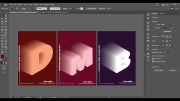 3D  blend Text Effect in Adobe Illustrator