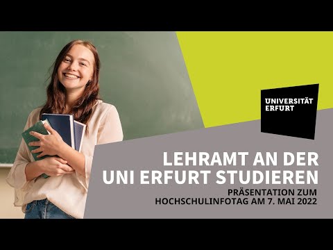Hochschulinfotag 2022: Lehramt an der Uni Erfurt studieren