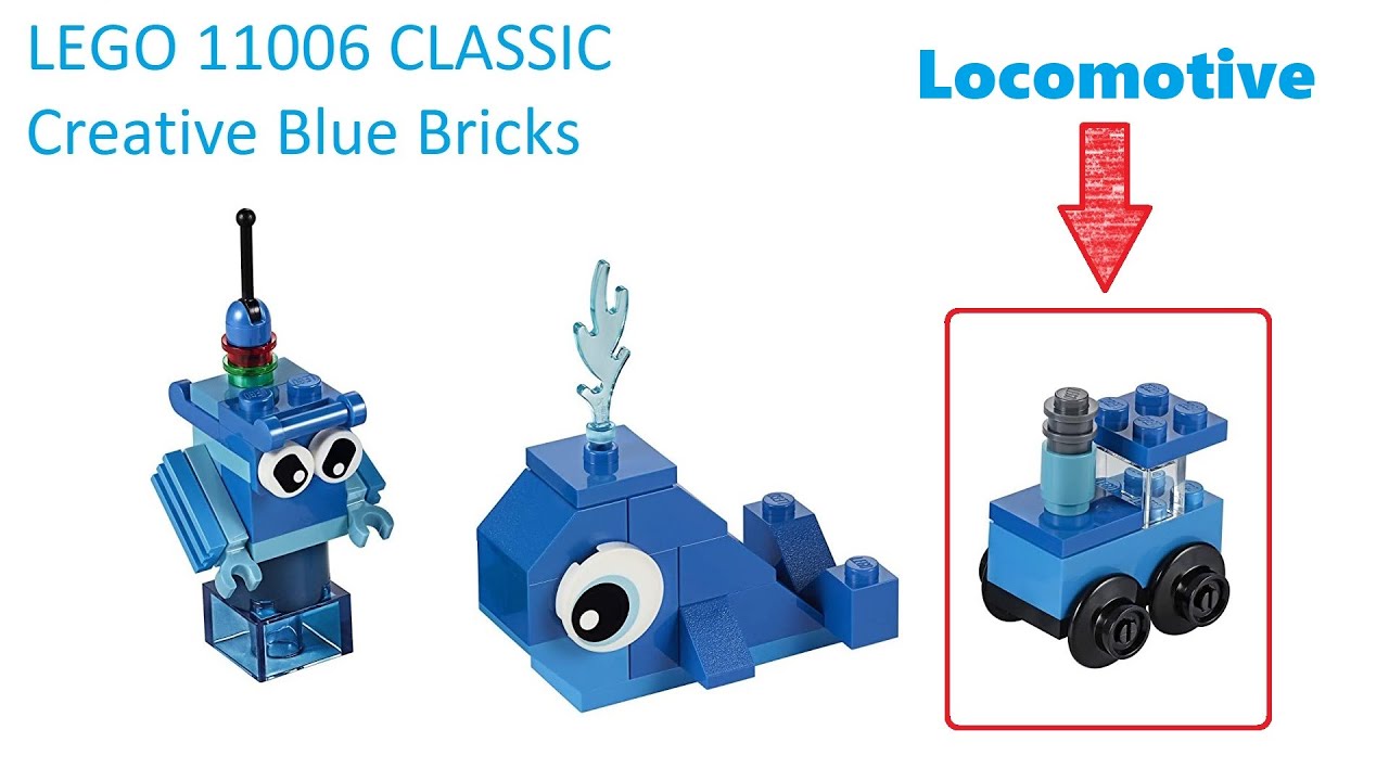 🚂 How to build Blue Locomotive by Lego / LEGO / Classic / 11006 / Creative Blue Bricks / Brick/Block