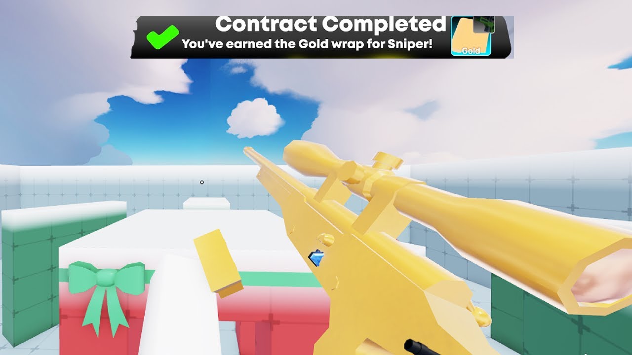 Unlocking the GOLD wrap on the sniper in Roblox RIVALS. - YouTube