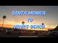 Driving Santa Monica To Venice Beach at Beautiful Sunset