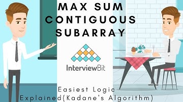 InterviewBit Solutions | 01 Arrays | Max Sum Contiguous Subarray - Let