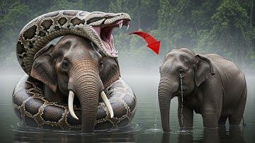 Brave Heroes Save Mother Elephant from Giant Python | Epic Jungle Rescue Operation