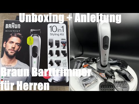 Braun Barttrimmer Haarschneider Herren, Trimmer Haarschneidemaschine  MGK7220 Unboxing und Anleitung - YouTube