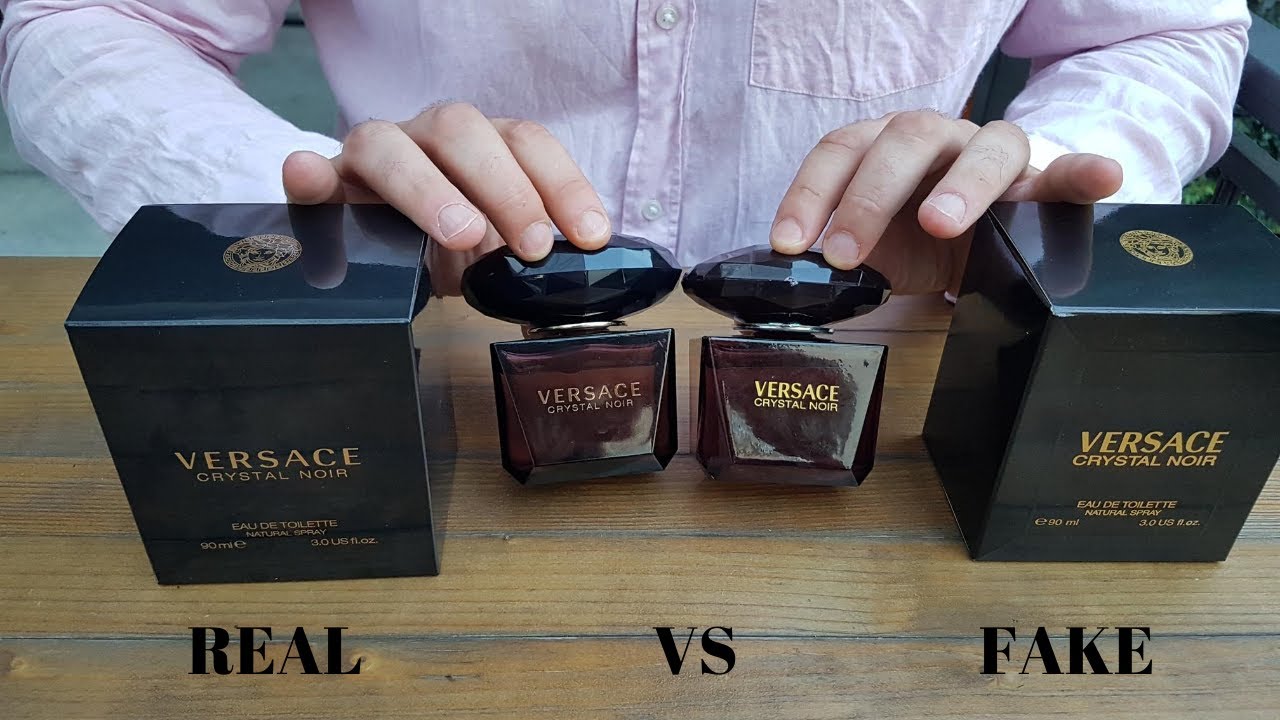 Fake vs Real Versace Crystal Noir Perfume - YouTube