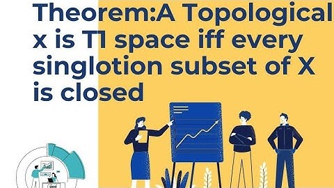 Lecture #18 Topology : Theorem;A topological X T1 space iff every singleton subset of X is closed.
