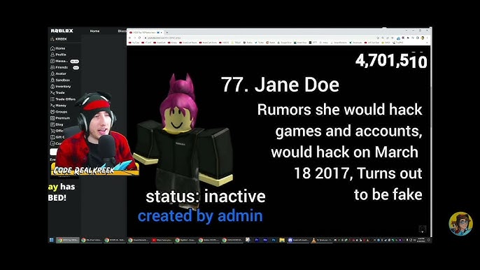 Outdated READ DESCRIPTION) Top 100 Roblox hackers 