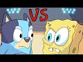 Bluey vs spongebob cartoon rap battle