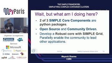 PyPartis 2018 - The SIMPLE Framework, simplifying complex  container clusters