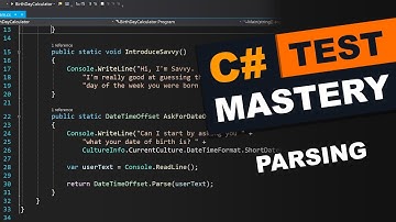 TEST: Parsing - C# Mastery Course