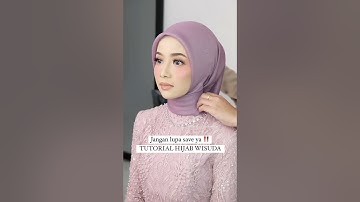 Tutorial Hijab Wisuda Sederhana #shorts #makeupartist #wedding #cantik
