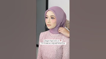Tutorial Hijab Wisuda Sederhana #shorts #makeupartist #wedding #cantik