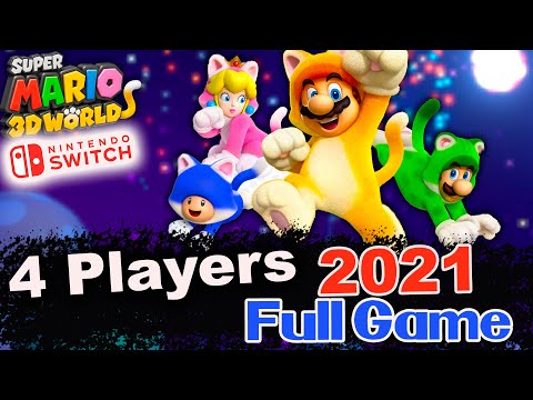 Super Mario 3D World + Bowser’s Fury 2021 – Walkthrough Multiplayer (4 player) Full Game | All Stars