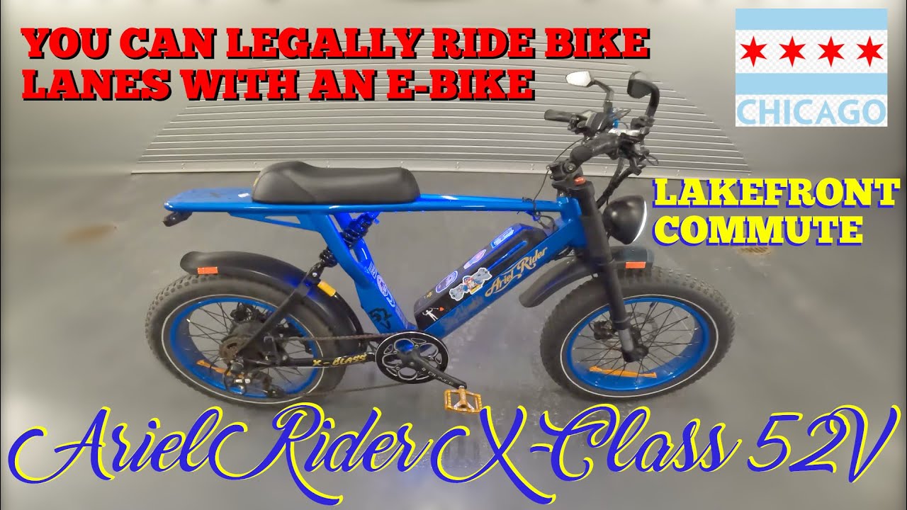 ARIEL RIDER XCLASS 52V | CHICAGO LAKEFRONT eBIKE COMMUTE | YOU CAN LEGALLY RIDE ON A BIKE TRAIL HERE