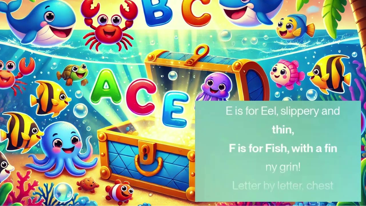 Ocean ABCs 🐠📚  Underwater Alphabet Song for Kids | ABC Rhyme with Sea Animals