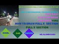 HOW TO DRAW FULL CROSS  SECTION BY SWDTM  . VERY EASY X SECTION  EXCEL TO CAD. ( EXCEL FILE FORMATE)