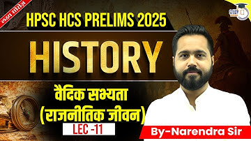 HPSC HCS Pre 2025 | Ancient History वैदिक सभ्यता (राजनीतिक जीवन) |  BY Suneel Sir | Haryana StudyIQ