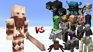Minecraft All Mobs Vs Dead Knight  Undead Warrior Battle