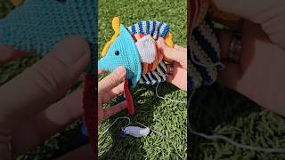 Almost finished crocheting a fish. Amigurumi Майже закінчила в&#39;язання гачком риби. Амігурумі