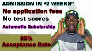 Admission in 2 weeks plus Automatic Scholarship || Apply for free